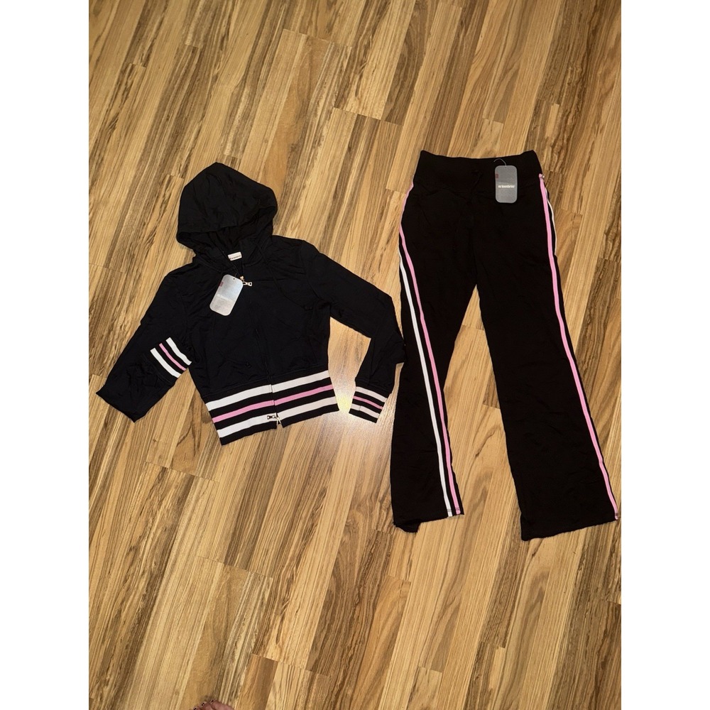 VTG Y2K No Boundaries 2006 NEW Outfit Zip‎ Hoodie Medium Flared Sweatpants Small